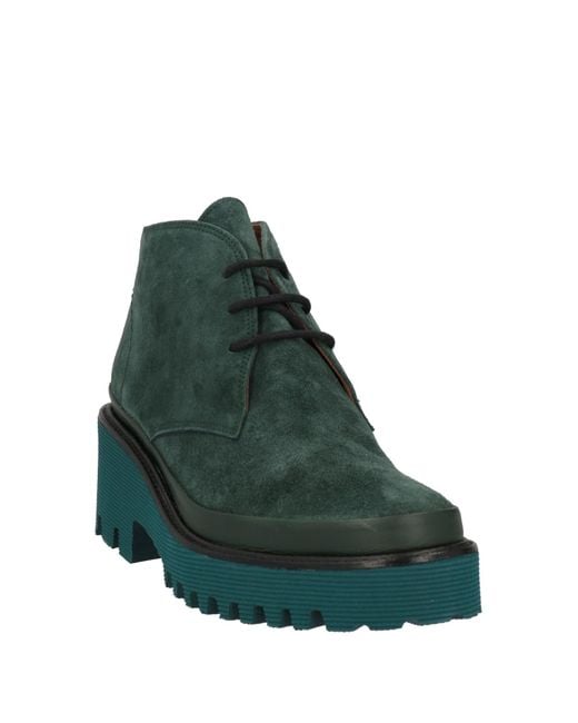 Pons Quintana Green Ankle Boots