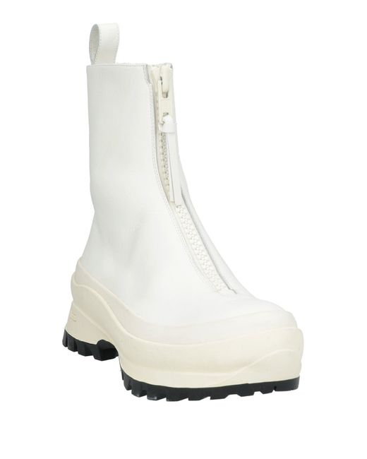 Jil Sander White Ankle Boots Leather for men