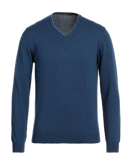 THOMAS REED Blue Sweater Merino Wool for men