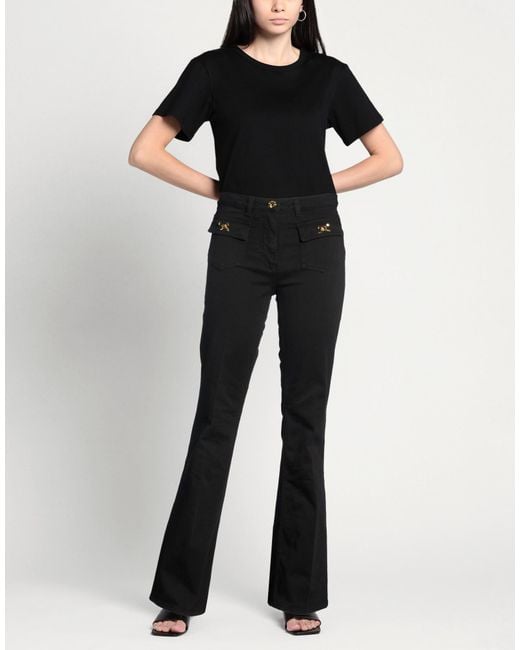 Elisabetta Franchi Black Jeans Cotton, Elastane