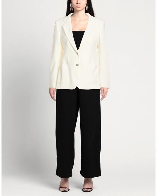 Tagliatore 0205 White Blazer Polyester, Virgin Wool, Elastane