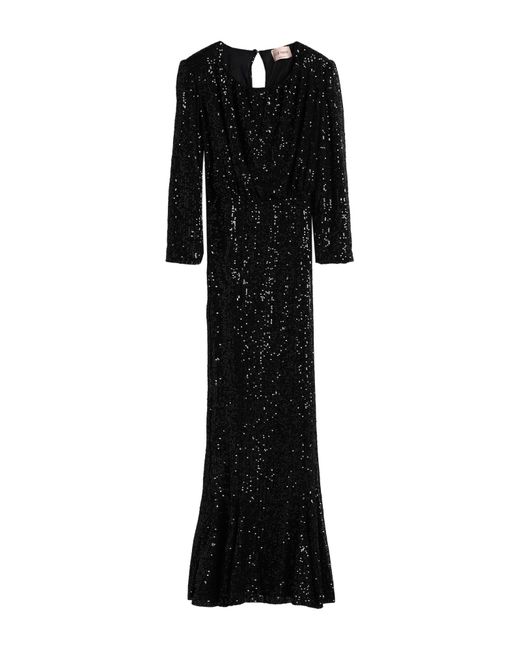 Le twins Black Midi-Kleid