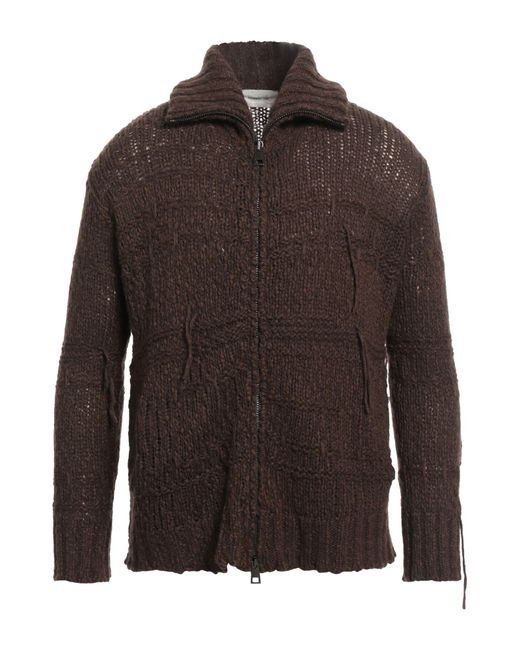 ATOMOFACTORY Brown Cardigan Virgin Wool, Polyamide for men
