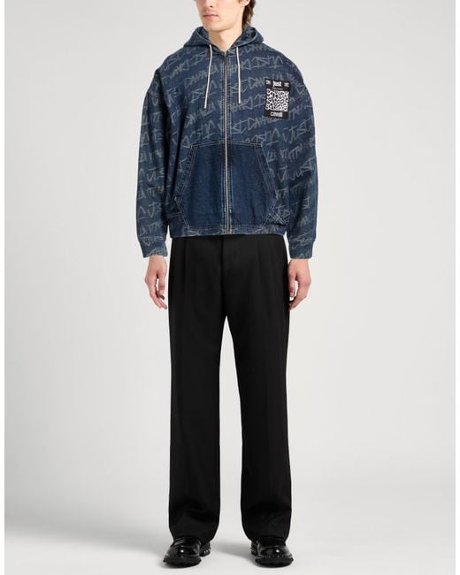 Just Cavalli Blue Denim Outerwear for men