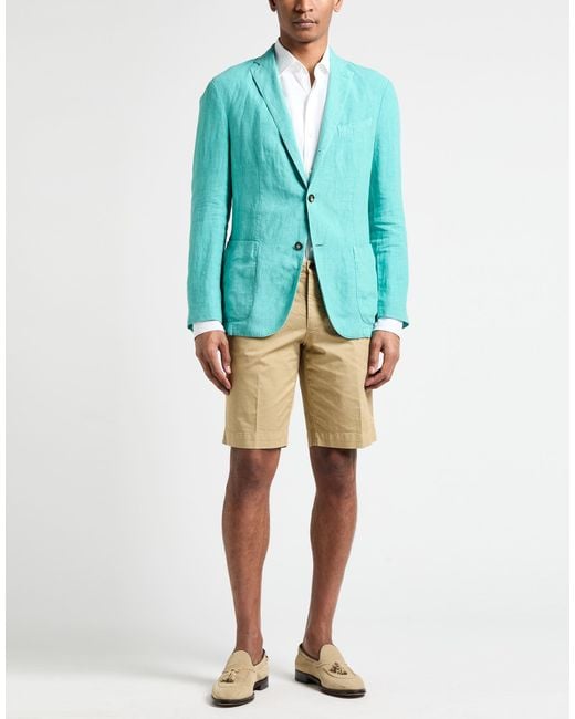 Boglioli Green Blazer Linen for men