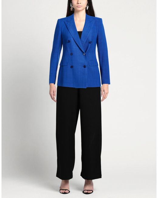 Tagliatore 0205 Blue Blazer Viscose, Polyamide, Lyocell