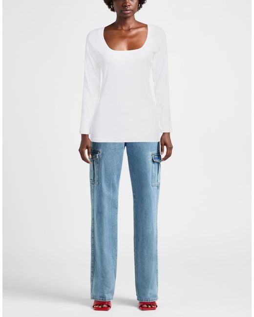 Alpha Studio White T-Shirt Cotton, Elastane
