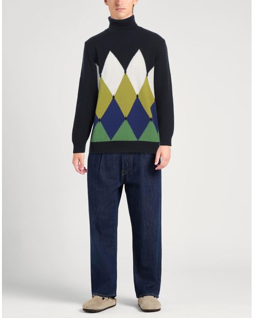 Kangra Blue Midnight Turtleneck Wool for men