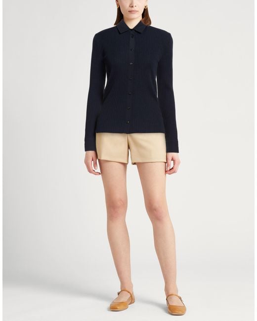 Agnona Blue Shirt Cashmere, Wool, Silk
