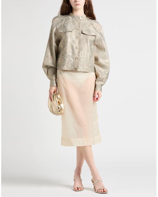 Alberta Ferretti Gray Light Jacket Polyester, Polyamide, Cotton