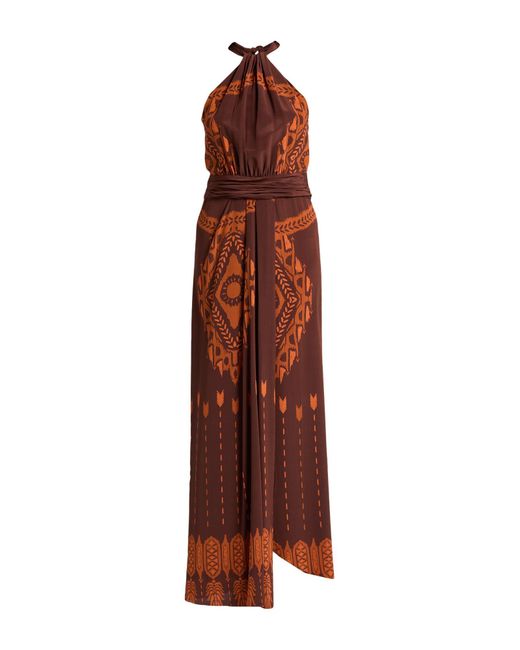 Johanna Ortiz Brown Maxi-Kleid