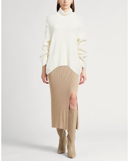 Daniele Fiesoli White Collezione N_01 Ivory Turtleneck Merino Wool, Cashmere