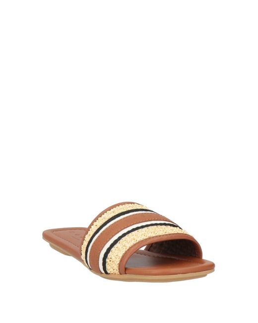Hogan Brown Sandals Leather, Textile Fibers