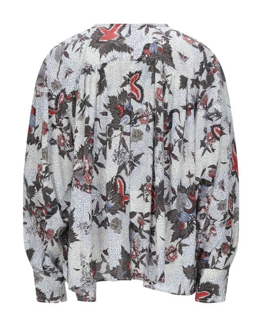 Isabel Marant Gray Top Silk, Elastane