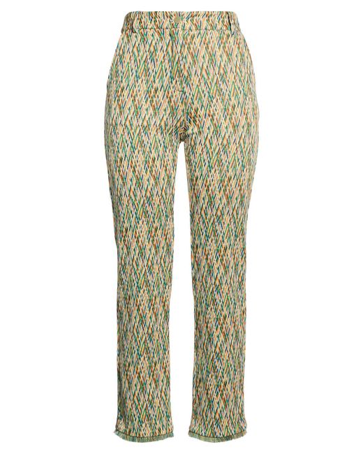 Suoli Green Pants Viscose, Polyester, Elastane