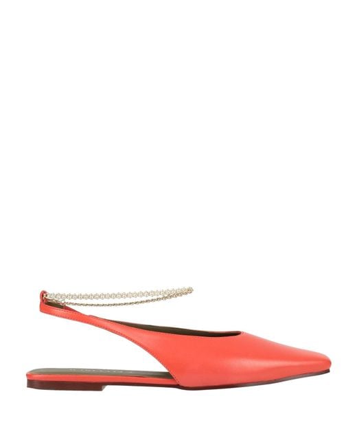 MARIA LUCA Red Ballet Flats Leather