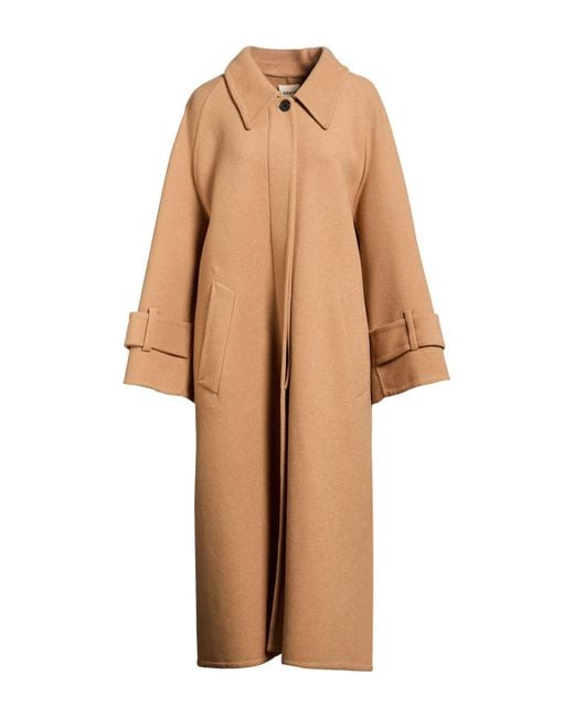 Khaite Natural Camel Coat Wool