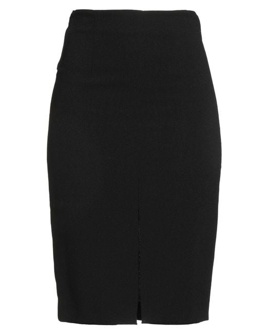 ViCOLO Black Midi Skirt Polyester, Acetate