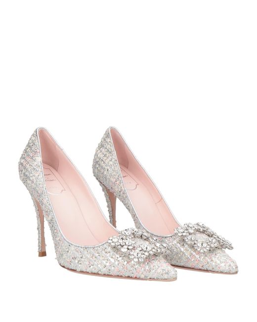 Roger Vivier White Pumps Textile Fibers