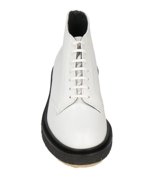 Adieu White Ankle Boots