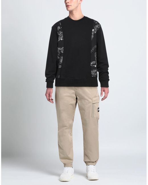Versace Black Sweatshirt Cotton, Elastane for men