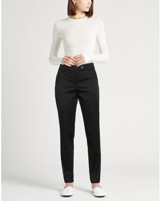 Trussardi Black Pants Cotton, Elastane