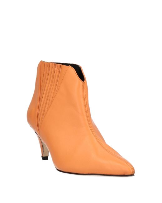Douuod Orange Ankle Boots