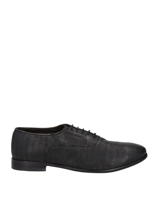 JP/DAVID Black Lace-Up Shoes Soft Leather for men