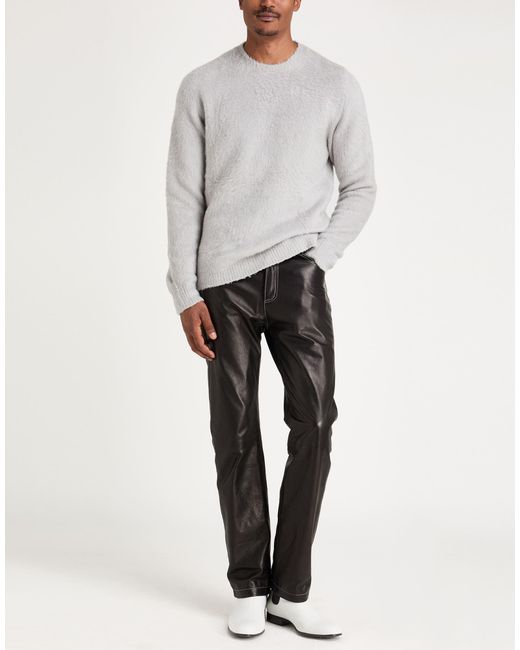 Roberto Collina Gray Sweater Cotton, Polyamide, Elastane for men