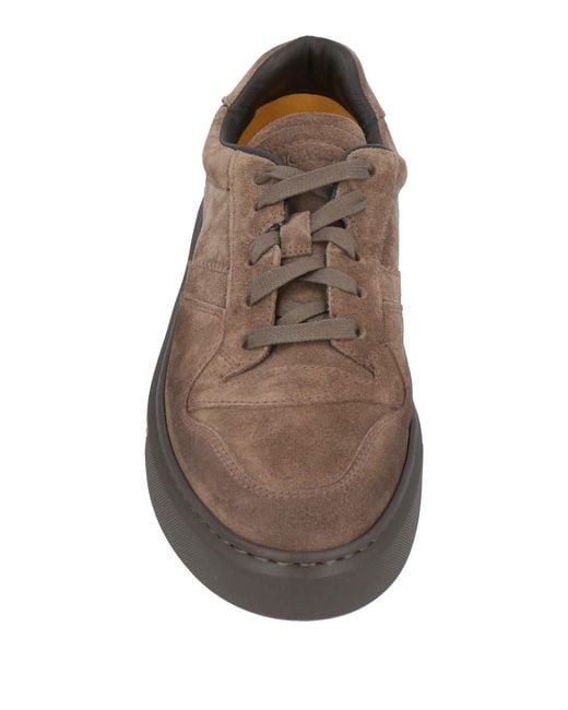 Doucal's Brown Sneakers Leather for men