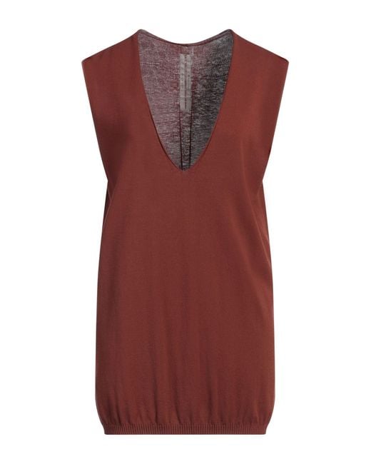 Rick Owens Red Sweater Viscose, Polyester