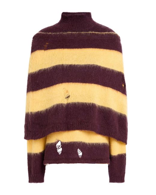 ViCOLO Purple Turtleneck Acrylic, Mohair Wool, Polyamide