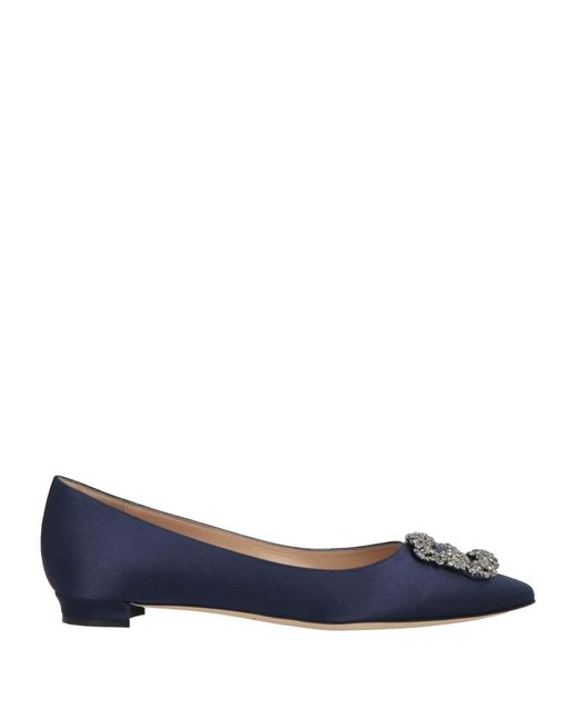 Manolo Blahnik Blue Ballet Flats