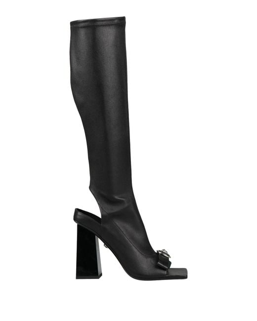 Versace Black Boot Leather