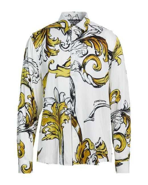 Versace Jeans Couture White Shirt Viscose for men