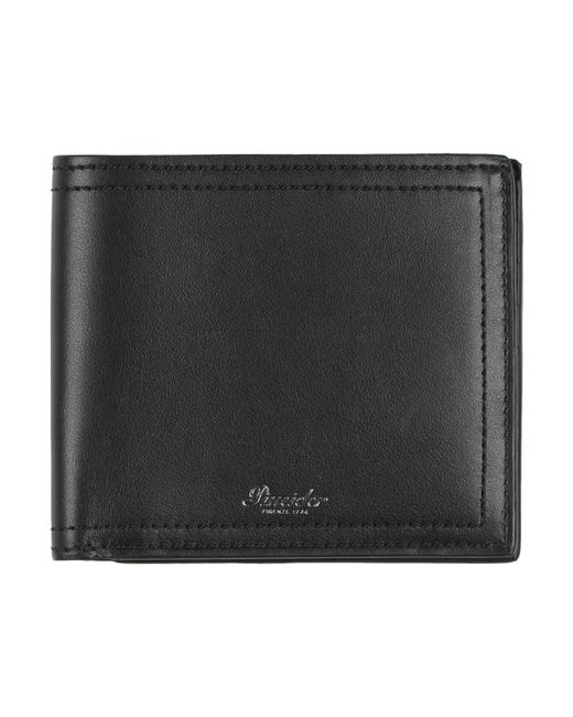 Pineider Black Wallet Leather for men