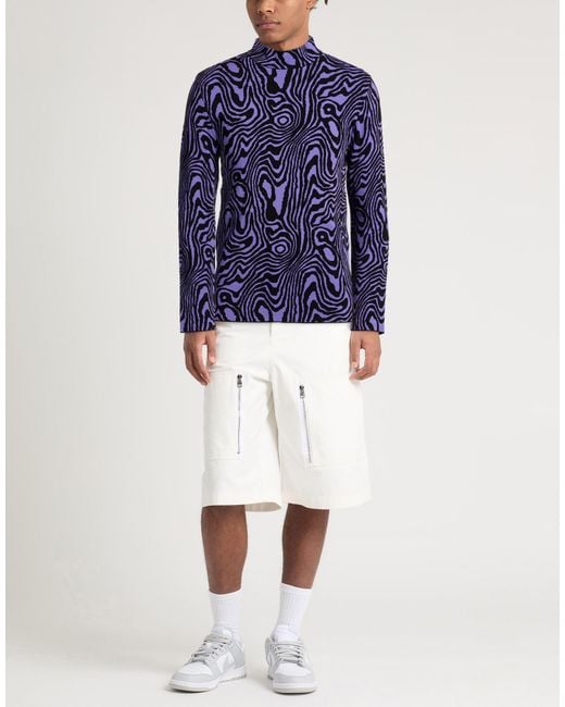 Moschino Blue Couture Mauve Turtleneck Viscose, Polyester for men