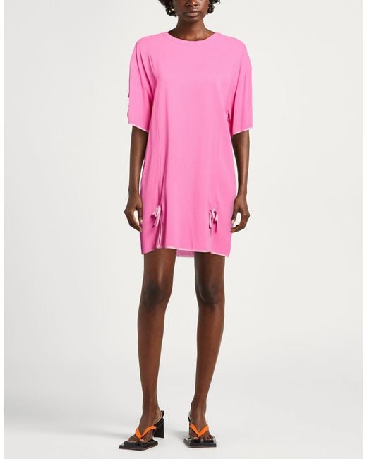 Moschino Pink Mini Dress Acetate, Viscose, Elastane