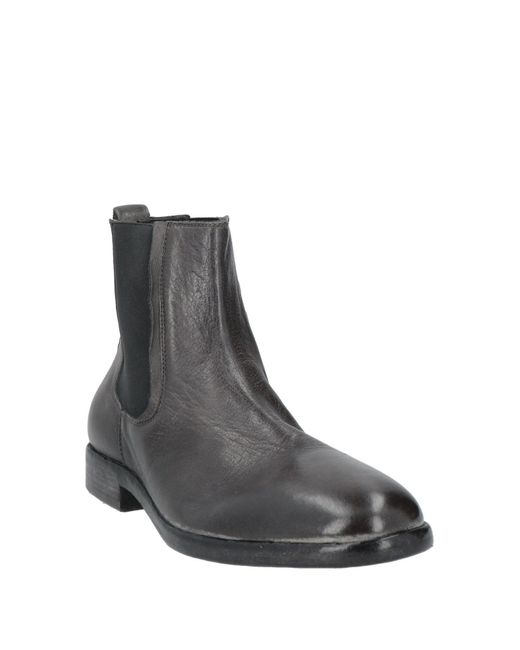 Moma Black Charcoal Ankle Boots Leather for men