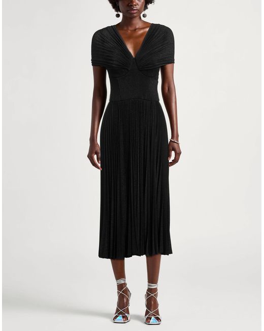 Elisabetta Franchi Black Midi-Kleid