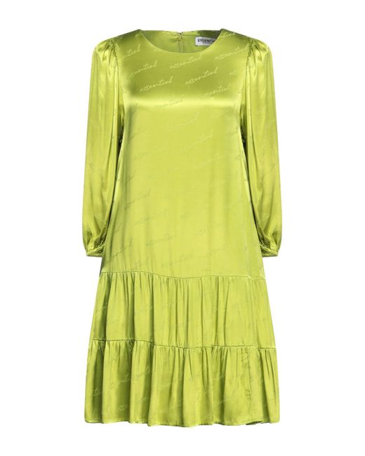 Essentiel Antwerp Satin Short Dress in Acid Green (Green) | Lyst Australia