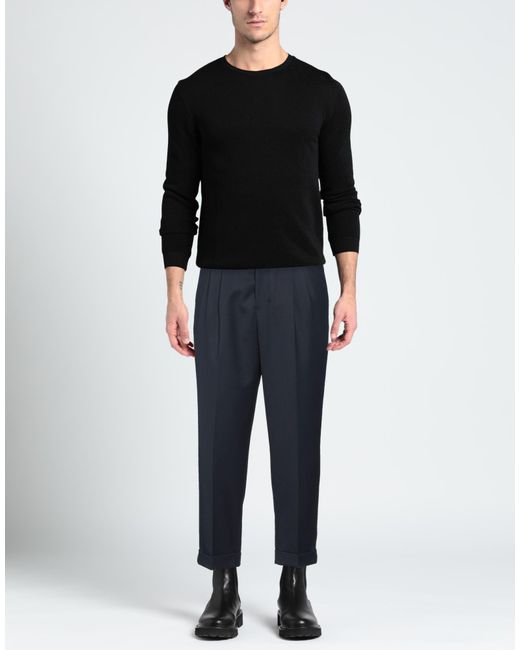 AMI Blue Pants Polyester, Virgin Wool for men