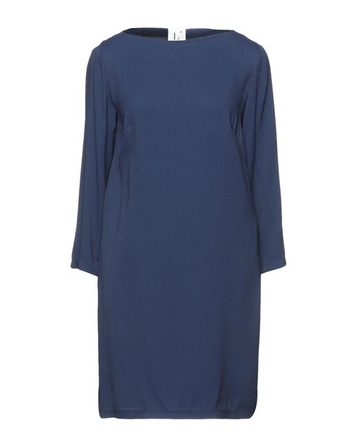 L'Autre Chose Blue Mini Dress Acetate, Viscose