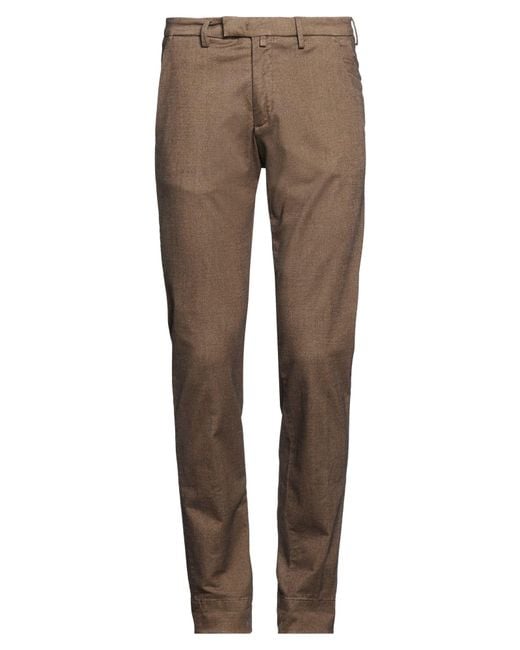 Briglia 1949 Brown Khaki Pants Cotton, Polyester, Viscose, Elastane for men