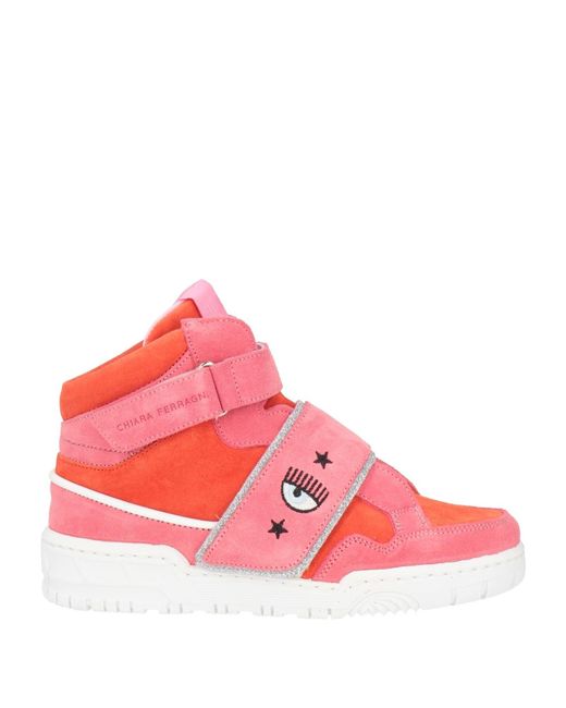 Chiara Ferragni Pink Sneakers Leather