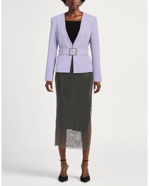 Liu Jo Purple Lilac Jacket Polyester, Elastane