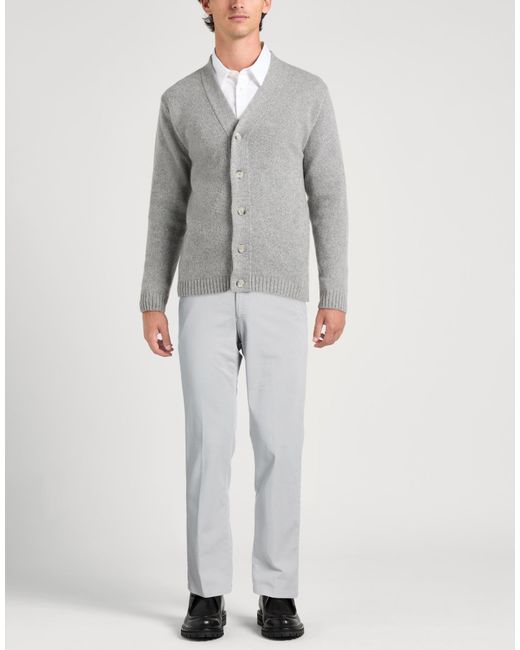 Manuel Ritz Gray Pants Cotton, Polyamide for men