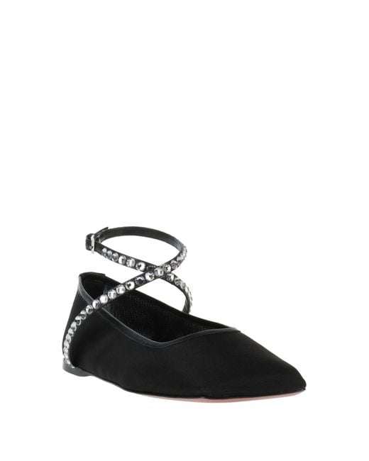 AMINA MUADDI Black Ballet Flats