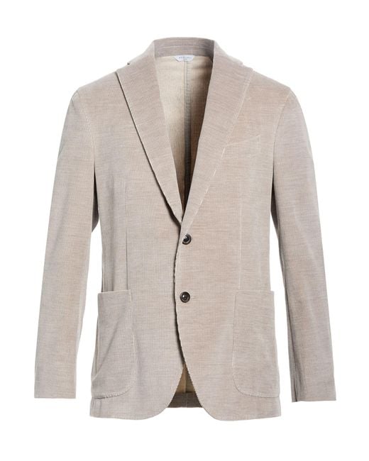 Boglioli Natural Blazer Cotton, Virgin Wool, Elastane for men