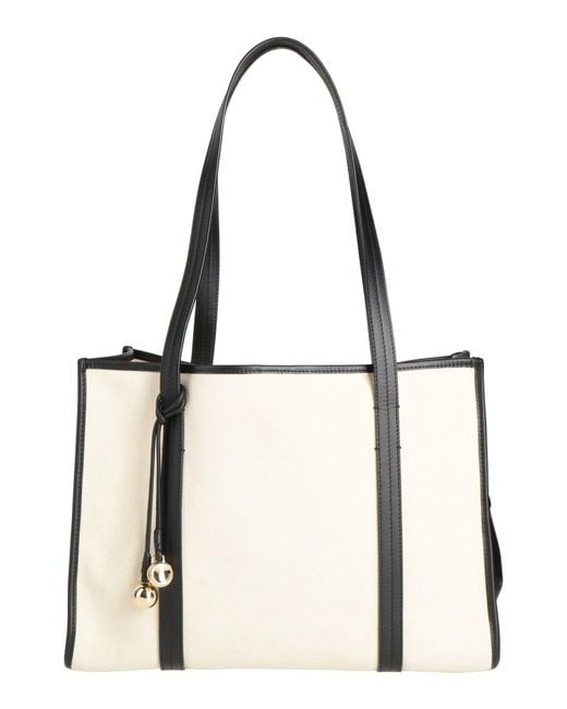 Sandro White Shoulder Bag Cotton, Cowhide